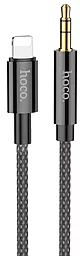 Аудіо перехідник Hoco UPA19 Aux mini Jack 3.5 mm - Lightning M/M Cable 1 м чорний
