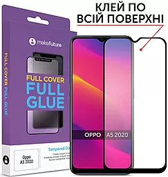 Защитное стекло MakeFuture Full Cover Full Glue Oppo A5 2020 Black (MGFOPA520)