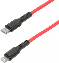 Кабель Hoco DX21 Silicone USB Type-C - Lightning 20w 3a 1м PD сable Red