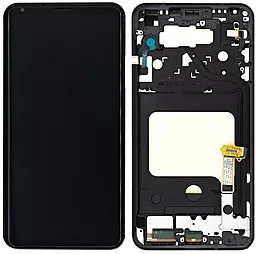 Дисплей LG V30 с тачскрином и рамкой, оригинал, Black - фото Дисплей LG V30 с тачскрином и рамкой, оригинал, Black