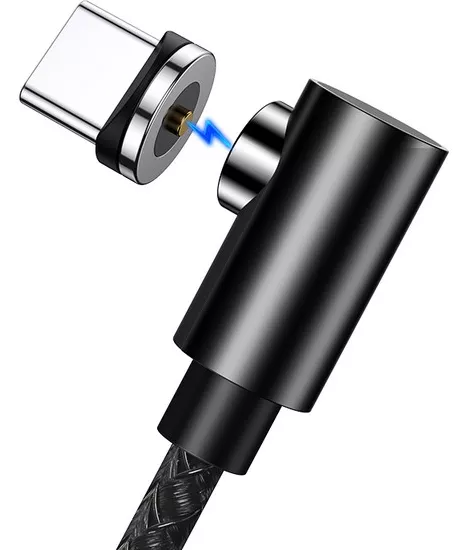 Кабель Usams U54 Right-Angle Magnetic USB-A - Type-C 10w 1м cable Black - фото 3