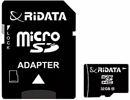 Карта пам'яті Ridata microSDHC 32GB Class 10 + SD-адаптер (FF955226) - фото Карта пам'яті Ridata microSDHC 32GB Class 10 + SD-адаптер (FF955226)