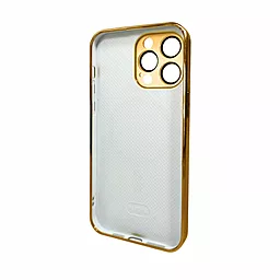 Чехол AG Glass Sapphire Frame MagSafe Logo for Apple iPhone 12 Pro Max  Gold - миниатюра 2