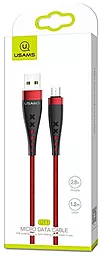 Кабель Usams U11 USB-A - micro USB 10w 1.2м cable Red - мініатюра 2 Кабель Usams U11 USB-A - micro USB 10w 1.2м cable Red - мініатюра 2