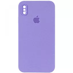 Чехол Silicone Case Full Camera Square для Apple iPhone X, iPhone XS Lilac