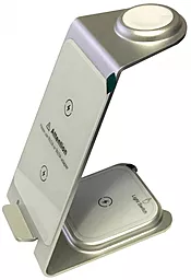 Бездротова док-станція EasyLife Y93 Ultra-Thin 3-in-1 15w wireless charger silver - фото Бездротова док-станція EasyLife Y93 Ultra-Thin 3-in-1 15w wireless charger silver