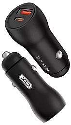 Автомобильное зарядное устройство с быстрой зарядкой XO CC20 36w PD USB-C/USB-A ports car charger black - фото Автомобильное зарядное устройство с быстрой зарядкой XO CC20 36w PD USB-C/USB-A ports car charger black
