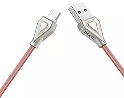 Кабель USB Hoco U25 Golden Armor USB Type-C Cable Rose/Gold - миниатюра 2