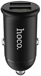 Автомобильное зарядное устройство Hoco Z30 2.4a 2xUSB-A ports car charge black