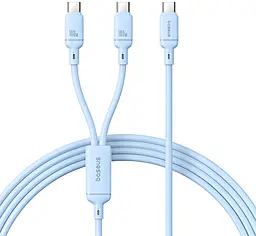 Универсальный кабель Baseus Pudding Series USB Type-C - 2xType-C 100w 5a 1м PD cable Sky Blue (P10377701311-00) - фото Универсальный кабель Baseus Pudding Series USB Type-C - 2xType-C 100w 5a 1м PD cable Sky Blue (P10377701311-00)