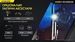 Ліхтарик акумуляторний Nitecore MH25 V2 (6-1014_v2) (1x18650, 1x21700, 2xCR123, 2xRCR123) - мініатюра 16 Ліхтарик акумуляторний Nitecore MH25 V2 (6-1014_v2) (1x18650, 1x21700, 2xCR123, 2xRCR123) - мініатюра 16