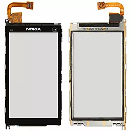 Сенсор (тачскрін) Nokia X6-00 with frame (original) Black