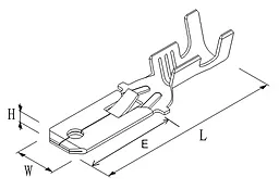 Клемма ножевая 6.3мм (M) провод 2-2.5 100шт. (DJ612-6.3C) - миниатюра 2