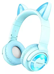 Бездротові дитячі навушники з котячими вушками Borofone BO15 Cat Blue