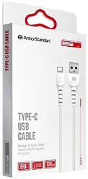 Кабель ArmorStandart USB-A - Type-C 15w 3a 1м cable White (ARM59533) - миниатюра 3 Кабель ArmorStandart USB-A - Type-C 15w 3a 1м cable White (ARM59533) - миниатюра 3