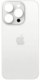 Задняя крышка корпуса Apple iPhone 15 Pro (small hole) Original White Titanium - фото Задняя крышка корпуса Apple iPhone 15 Pro (small hole) Original White Titanium