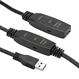 Кабель (шлейф) PowerPlant USB 3.0 AM - USB 3.0 AF 10м чёрный (CA912858) - фото Кабель (шлейф) PowerPlant USB 3.0 AM - USB 3.0 AF 10м чёрный (CA912858)