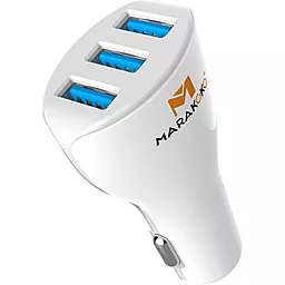 Автомобильное зарядное устройство Marakoko Car Charger 3 USB 2.4A White (MAC2) - миниатюра 3
