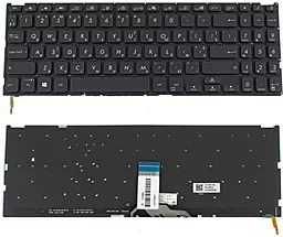 Клавіатура для ноутбуку Asus X509 series з підсвіткою клавіш без рамки Original Black