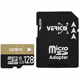 Карта памяти Verico microSDXC 128GB Class 10 UHS-1 U1 + SD-адаптер (1MCOV-MAX9C3-NN)