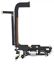 Нижній шлейф Apple iPhone 13 Pro Max з роз'ємом зарядки, з мікрофоном Original Silver - фото Нижній шлейф Apple iPhone 13 Pro Max з роз'ємом зарядки, з мікрофоном Original Silver