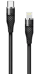 Кабель Walker C735 USB Type-C - Lightning 20w 3a 1м PD сable Black