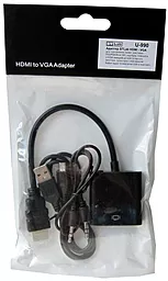 Видео переходник (адаптер) STLab HDMI M - VGA F + Audio 3.5mm - 3.5mm Черный (U-990) - миниатюра 10