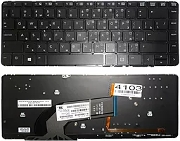Клавіатура для ноутбуку HP ProBook 430 G2 440 G0 440 G1 440 G2 445 G1 445 G2 без рамки Backlight чорна