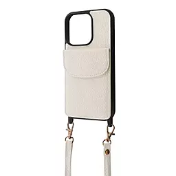 Чехол Wave Leather Pocket Case для Apple iPhone 14 Pro White