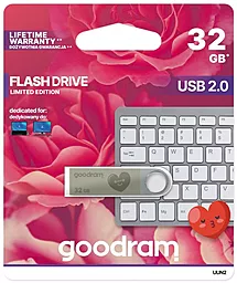 Флешка GooDRam UUN2 VALENTINE 32GB USB 2.0 (UUN2-0320S0R11-V) Silver - мініатюра 2