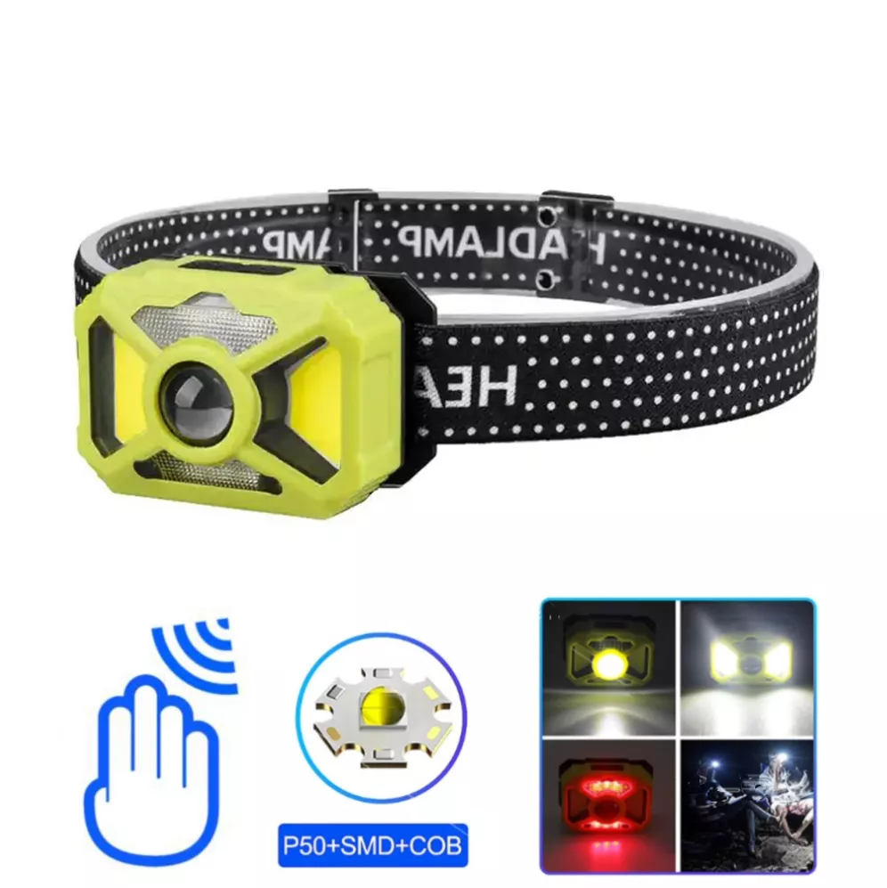 Налобный фонарик Bailong Police 2323-P50+SMD+COB (аккумуляторный) - фото 3