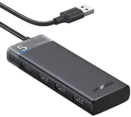 USB хаб Ugreen CM653 4-in-1 USB3.1 black (15548) - фото USB хаб Ugreen CM653 4-in-1 USB3.1 black (15548)