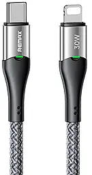 Кабель Remax RC-C116 Ruinay Series USB Type-C - Lightning 30w 3a 1м PD cable Gray - фото Кабель Remax RC-C116 Ruinay Series USB Type-C - Lightning 30w 3a 1м PD cable Gray