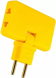 Сетевой переходник 3in1 UK / US-EU 10А поворотний 180 Yellow (HK338Y) Voltronic - фото Сетевой переходник 3in1 UK / US-EU 10А поворотний 180 Yellow (HK338Y) Voltronic