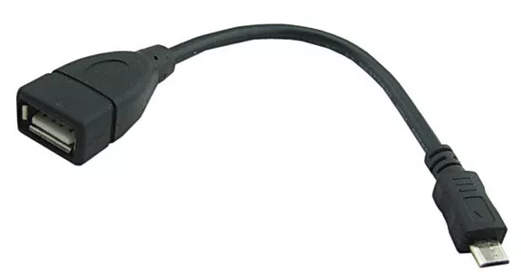 OTG-перехідник USB A - microUSB 0.2м Black - фото 1
