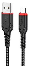 USB Кабель Hoco X59 12w 2.4a micro USB Cable  Black