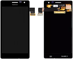 Дисплей Nokia Lumia 730 Dual Sim, Lumia 735 + Touchscreen (original) Black