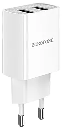 Мережевий зарядний пристрій Borofone BA53A Powerway 2USB 2.1A + Lightning Cable White - мініатюра 2