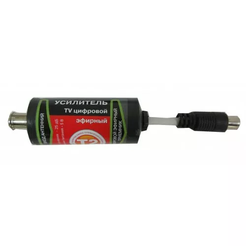 Антенный усилитель DVB-T2 5V Бочка штекер - фото 1