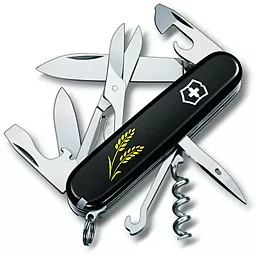 Мультитул Victorinox Climber Ukraine (1.3703.3_T1330u) Black Трезубец ОУН белый - фото Мультитул Victorinox Climber Ukraine (1.3703.3_T1330u) Black Трезубец ОУН белый