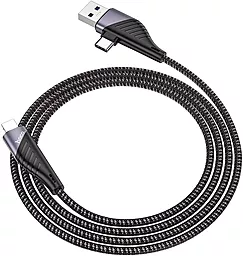 Універсальний кабель Hoco U95 Freeway 2-in-1 USB-A to Type-C/Lightning 20w 2.4a 1.2м cable Black - мініатюра 5 Універсальний кабель Hoco U95 Freeway 2-in-1 USB-A to Type-C/Lightning 20w 2.4a 1.2м cable Black - мініатюра 5