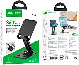 Підставка Hoco PH48 Fun Dual Axis 360 Rotating Tablet Desktop Holder Black - мініатюра 7