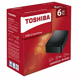 Зовнішній жорсткий диск Toshiba HDD 3.5" USB 6TB Canvio for Desktop Black (HDWC360EK3JA) - мініатюра 4
