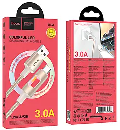 Кабель Hoco U144 USB-A - Type-C 15w 3a 1.2м cable Gold - миниатюра 5 Кабель Hoco U144 USB-A - Type-C 15w 3a 1.2м cable Gold - миниатюра 5