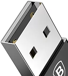 Адаптер-перехідник Baseus Exquisite USB Male to Type-C Female Adapter Converter Black (CATJQ-A01) - мініатюра 7