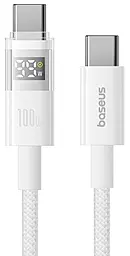 Кабель Baseus Display 2 USB Type-C - Type-C 100w 5a 1м PD cable White (P10382702211-00) - фото Кабель Baseus Display 2 USB Type-C - Type-C 100w 5a 1м PD cable White (P10382702211-00)