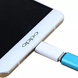 Адаптер-перехідник Lapara M-F micro USB -> USB Type-C White (LA-MaleMicroUSB-TypeC-Female white) - мініатюра 4