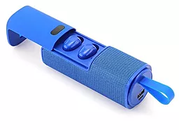 Колонки акустические T&G TG807 с наушниками Blue - фото Колонки акустические T&G TG807 с наушниками Blue