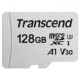 Карта памяти Transcend microSDXC 128GB Class 10 UHS-I U3 V30 A1 + SD-адаптер (TS128GUSD300S-A) - миниатюра 2