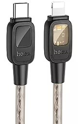 USB PD Кабель Hoco U124 Stone PD silicone intelligent power-off charging 27w 3a 1.2m USB Type-C - Lightning cable black